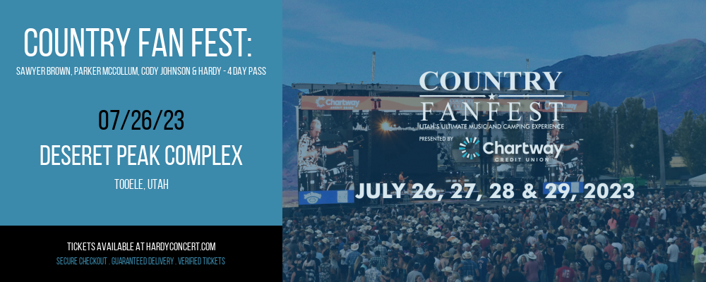 Country Fan Fest: Sawyer Brown, Parker McCollum, Cody Johnson & Hardy - 4 Day Pass at Hardy Concerts