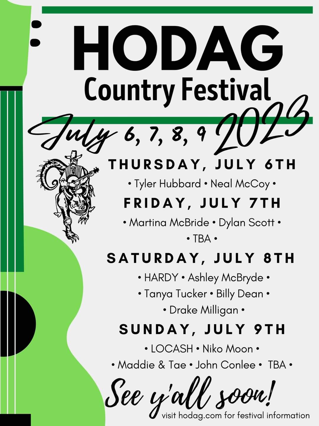 Hodag Country Festival: Tyler Hubbard, Martina McBride, Hardy & LoCash - 4 Day Pass at Hardy Concerts